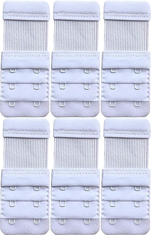 Cup’s-In White Self Design Cotton Pack of 6 Bra Extender