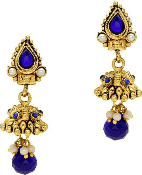 Memior Gold Plated Drop Earrings Gold (Women)