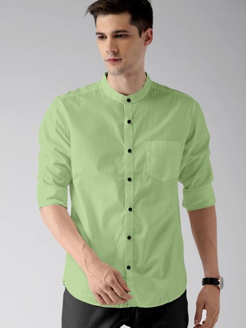 Ikg Denim Men Pista Solid Pure Cotton Casual Shirt (M)