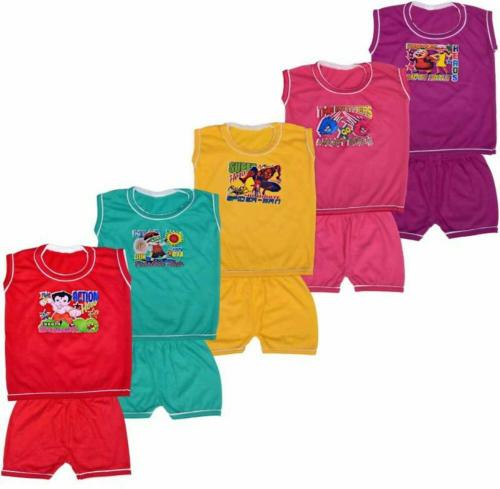 Shishu Baby Boys Casual Vest Shorts (Multicolor,Pack of 5)