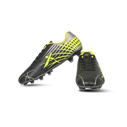 Vector X PANTHER-2.0 Football Shoes for Men (Black,Silver)