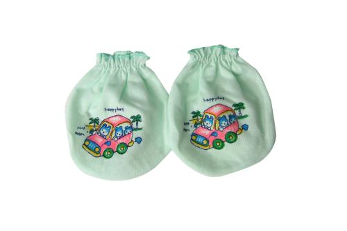 Mom's Darling Multicolor Cotton Mittens Gloves With Gentle Wristband - 0-6 Months (Pack Of 6)