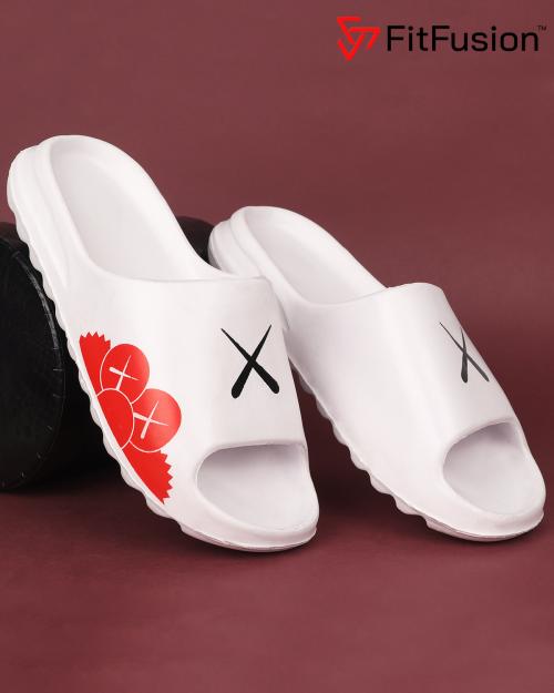 FitFusion Fashion Slide For Men Flip Flop Printed Thick Sole Slide Soft and Comfortable