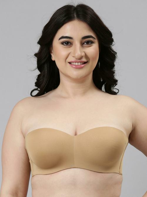 Enamor F074 Full Figure Strapless and Multi-Way Bra for Women- Medium Coverage, Padded and Wired