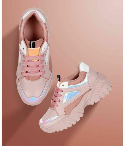 Deals4you Stylish Lightweight Comfortable Pink Sports Casual Shoes for Women