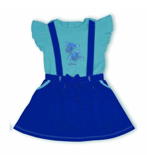 Buy KITEX Baby Sleeveless Girls Knee Top & Romber Blue Colour 22068G