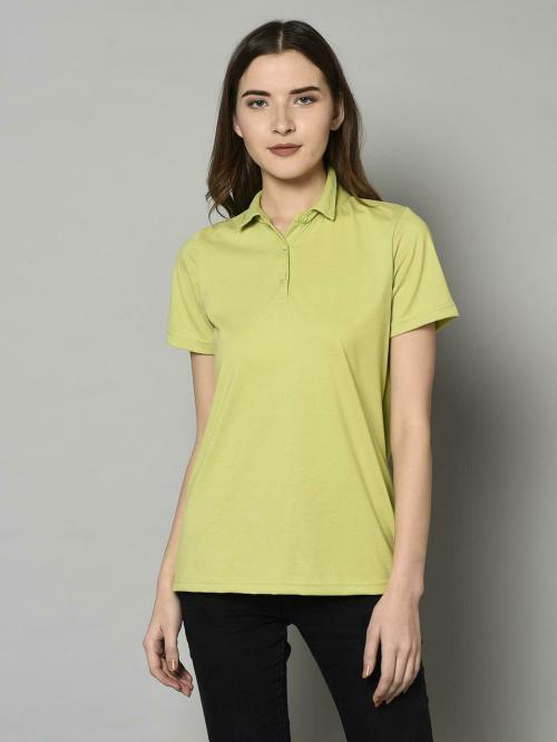 Amadore Solid Women Light Green T-Shirt