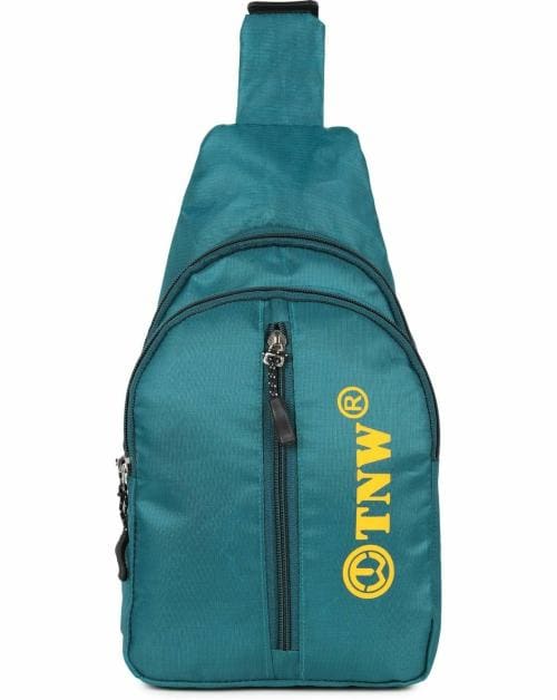 TnW Blue Fabric Men and Women Messenger Bag