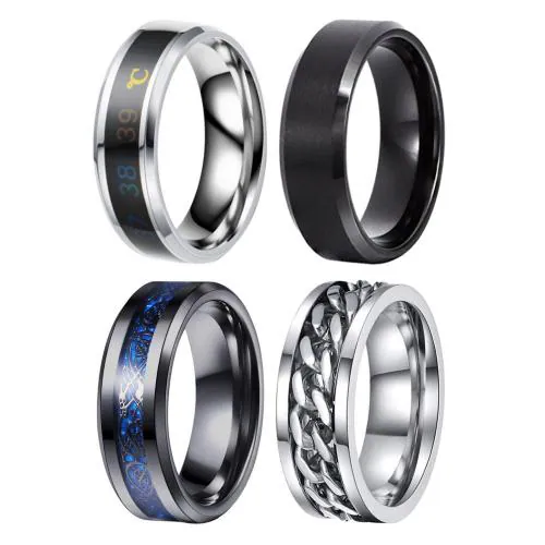 Buy YouBella Men Fashion Jewellery Stainless Steel Ring Combo for Boys