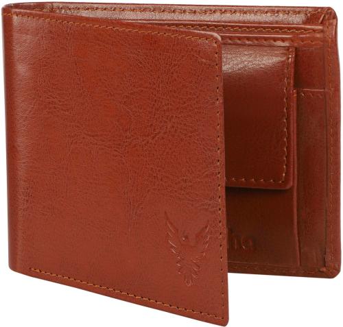 GOLDALPHA Men Tan Artificial Leather 5 Card Slots Wallet