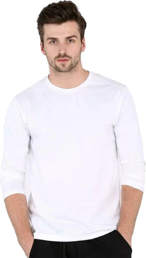 Tween Trends Solid Men Round Neck White T-Shirt - XXL