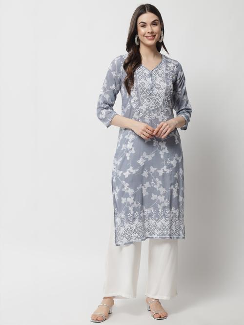 Ethnava Women’s Hand Embroidered Chikankari Latest Kurta Design