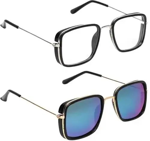 Just-style sunglasses for men and women combo pack of 2