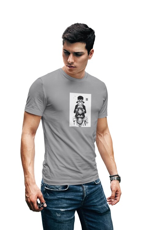Grey - Medium Luffy Ace Sabo One Piece T shirt For Men TeesTheDay