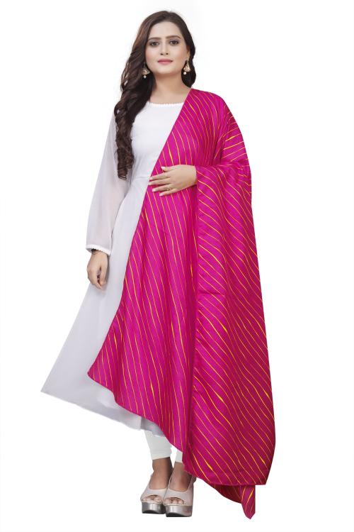 HARRICA Women's Gown Anarkali Long Dress Gown with Dupatta Kurta - Pink