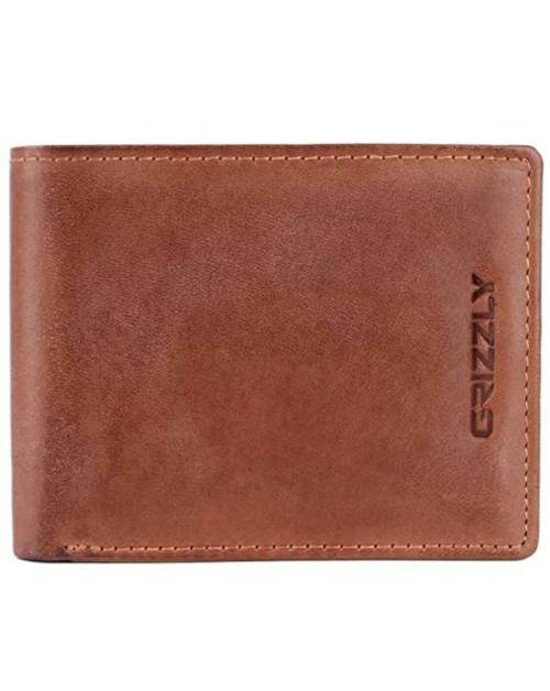 Grizzly Brown Leather Mens RFID Blocking Card Holder Cum Minimalist Wallet 946