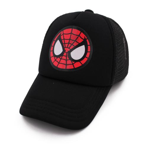 VRITRAZ Stylish Kids Cap with SPID Print for Girls and Boys (Black)