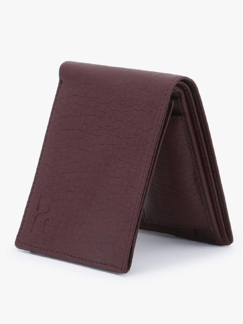 DEZIRE CRAFTS Stylish Bi-Fold, Textured PU Leather, Latest Slim Brown Wallets For Men