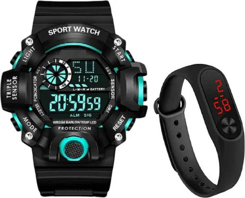 Hala Digital Purple Watch For Boys - (Combo M2 SSA Turquoise)