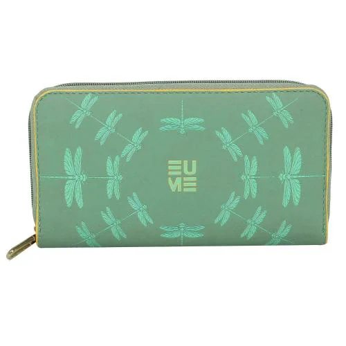 Buy Eume Basil Green Vegan Leather, Polyvinyl Chloride Wallet 4002_Ba_G