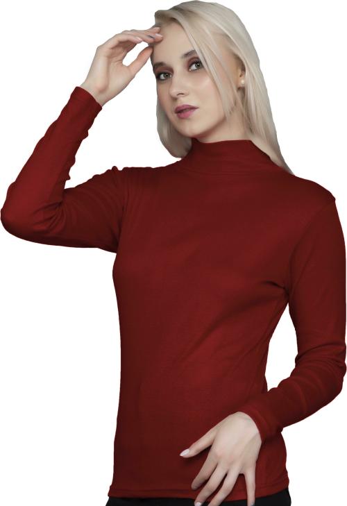 AD2CART_Women Lycra Blend Red Top_M JioMart