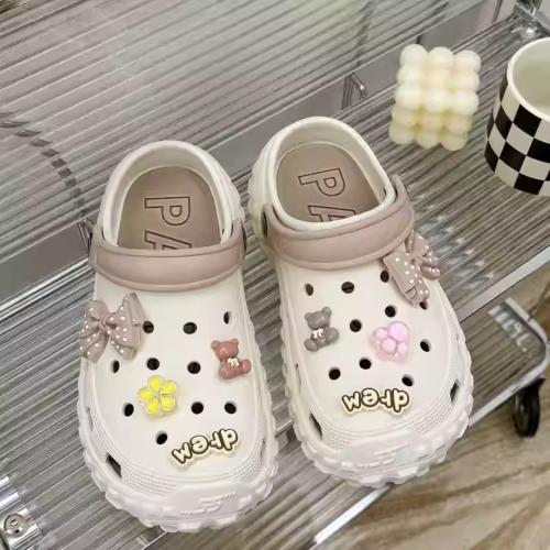 CASSIEY Women's Classic Platform Clog- White