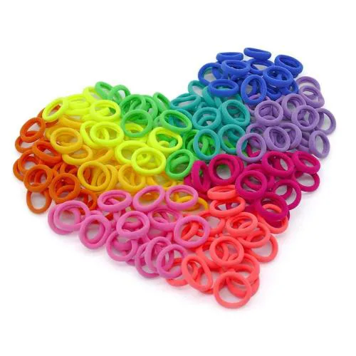 Diversa Elastic hair bands, Kids hair ties Tiny rubber bands for Womena and Girls, soft Polytail holder (Multicolor, Pack of 30 Pcs)