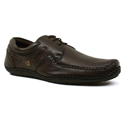 Buckaroo: NERLON Genuine Leather Brown Casual Shoes For Mens