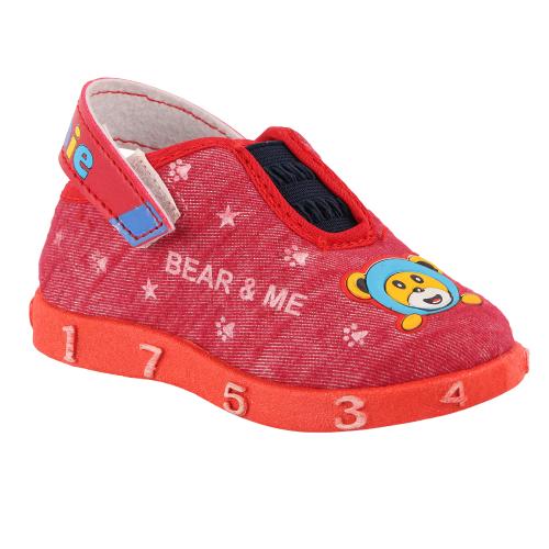 LEVOT TOFFEE-RED Playful and Fashionable Sling Back Clogs Velcro Sneakers For Boys & Girls(15-20 Months)