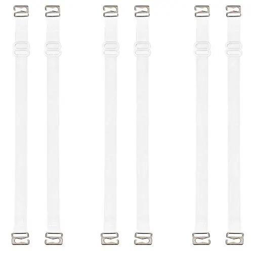 eDESIRE Invisible Clear Transparent Shoulder Bra Straps Combo | Bra Straps Only - (Pack of 3 Pair)