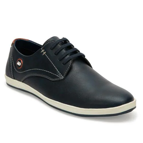 ID Men's Navy Blue Lace-Up Casual Shoes