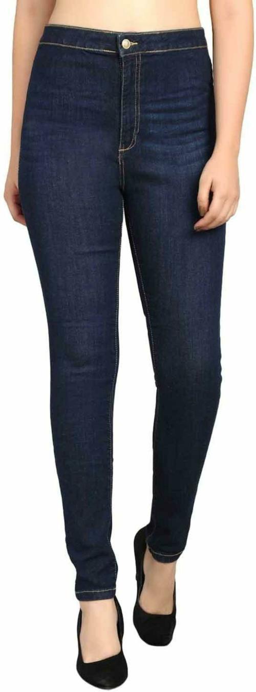 Kotty Women Blue Solid Denim Jeans