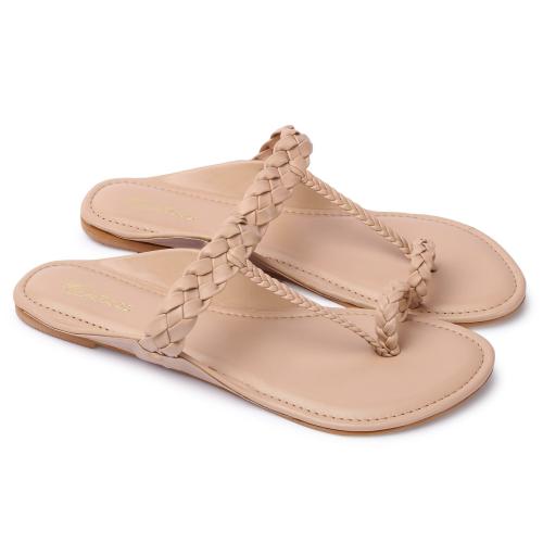 Picktoes Trendy Beige Falts for Women