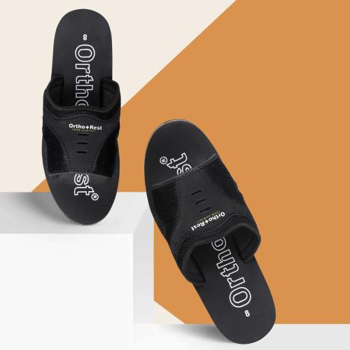 Ortho + Rest Men's Diabetic-Friendly Slider for Foot Care Flip- Flop For Home Daily Use