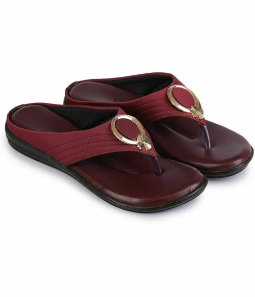 Rimboll Red Flat Sandals for Women