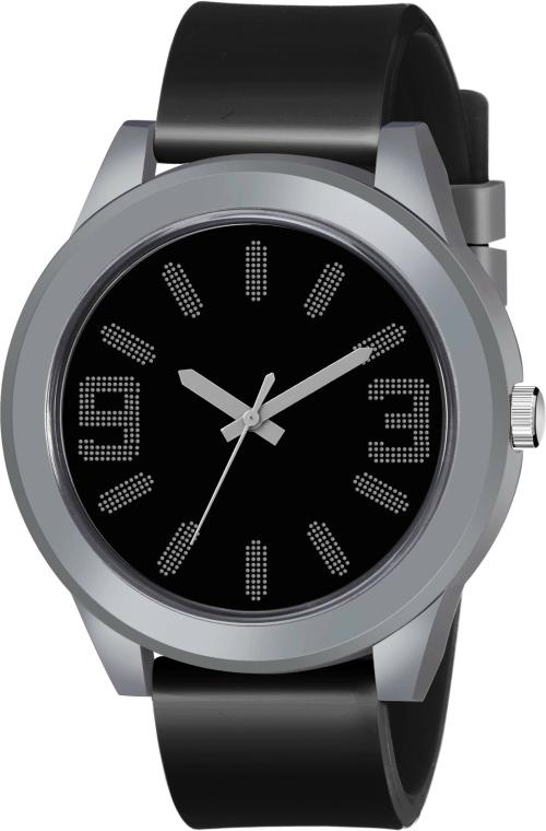 Blutech Analog Grey Dial Black Strap Watch For Men