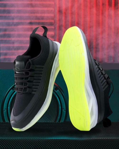 UnderGlow Running/Walking/Gym Sports Shoes For Men Walking Shoes For Men  (Black)