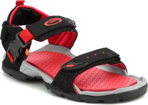 Sparx Men SS-502 Black Red Floater Sandals