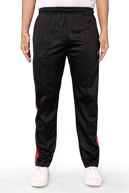 estro Men Black Dyed Polyester Track Pants