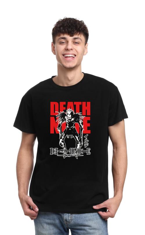 DeathNote Anime Printed T-Shirt for Men and Women Regular fit T Shirts Round Neck Tshirt Black Half Sleeves Pure Cotton