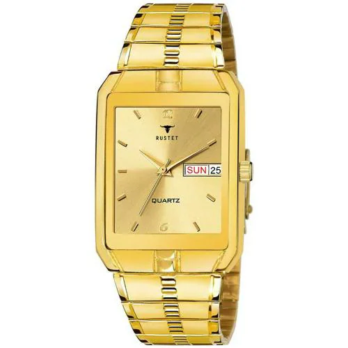 Rustet Analog Golden Watch For Men - Igp