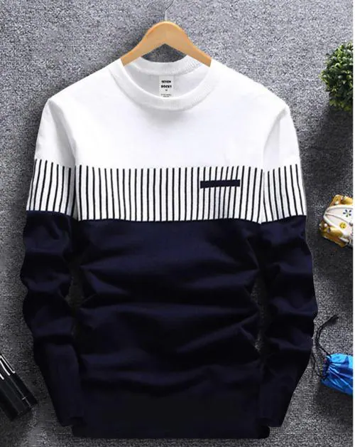 Noble Monk Men's Round Neck Regular Fit Full Sleeves Colorblocked T-Shirt