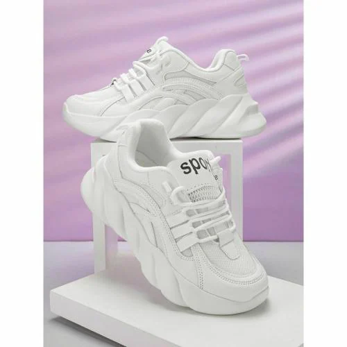 Shoetopia Smart Casual Comfortable White Sneakers For Women & Girls