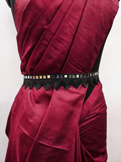 Purala saree waist belt for women black