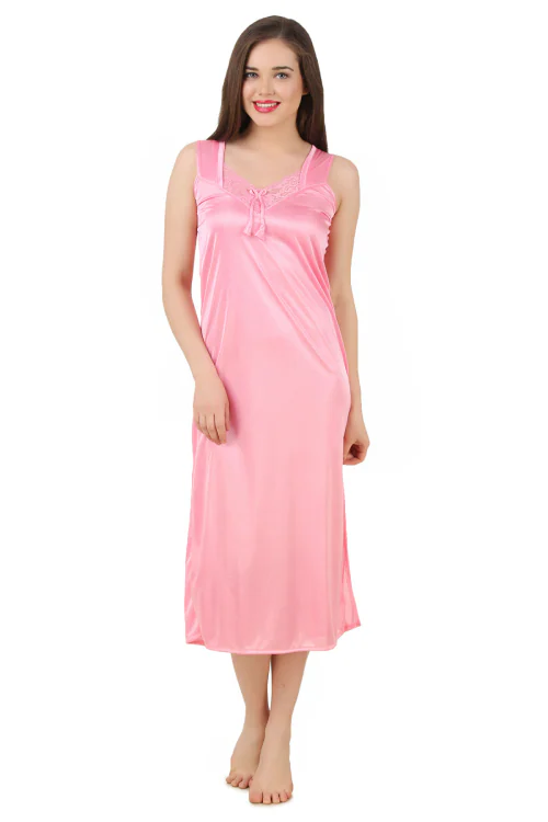 Fasense Women Satin Nightwear Sleepwear Nighty SR012
