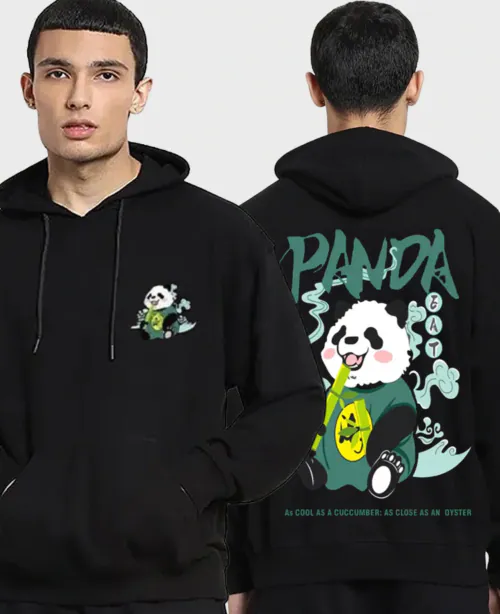 CrazyBee Hoodies for Men Black Panda Col Sweathsirt for Men