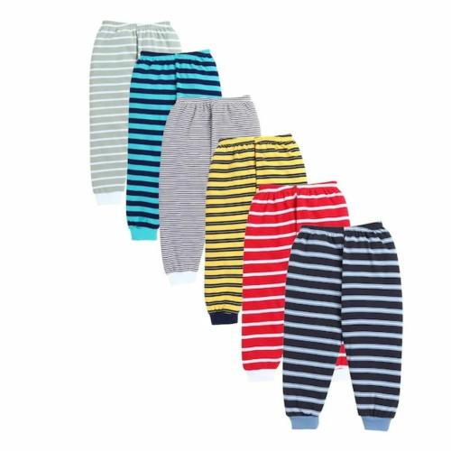 EIO Baby Boys Girls Cotton Pyjamas Rib Pants Pack of 6 (3-6 Months)