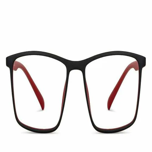 Oculista Zero Power Bluecut & Antiglare Computer Eyeglasses | Black Full Rim Rectangle For Men and Women | Medium