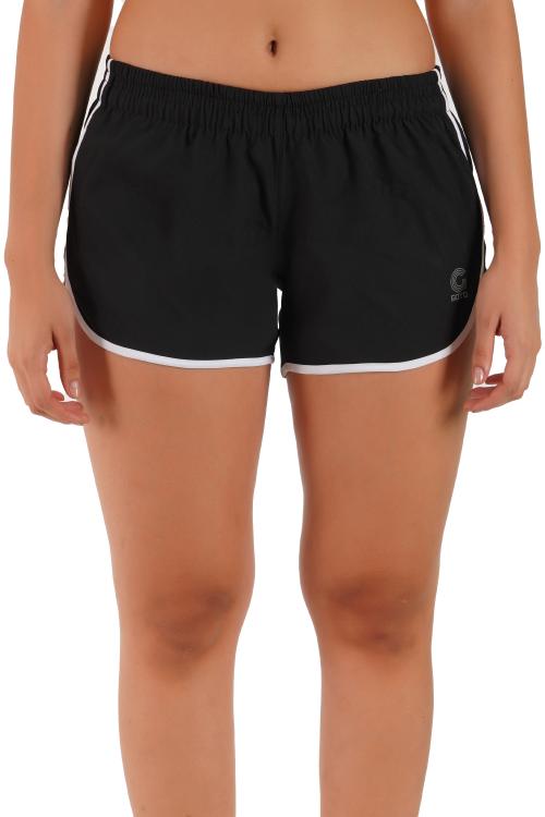 GOTO NS POLYSTER LYCRA SIDE STRIPE WOMENS TENNIS SHORTS BLACK XL-34