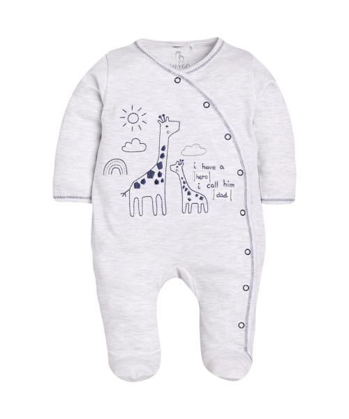 Baby Go Printed Rompers For Baby Boys(3-6M,TURQ)